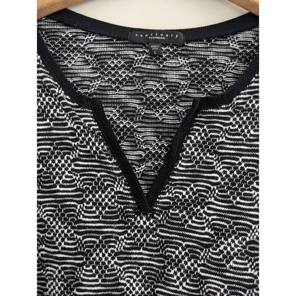 Sanctuary Goth Emo Lightweight Knit V-Neck Sweater Size L - Picture 4 of 8